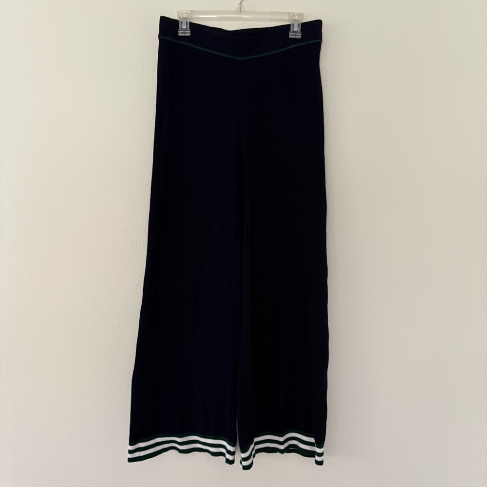 Caroline Constas Navy Pants with Striped Detail - Picture 3 of 6